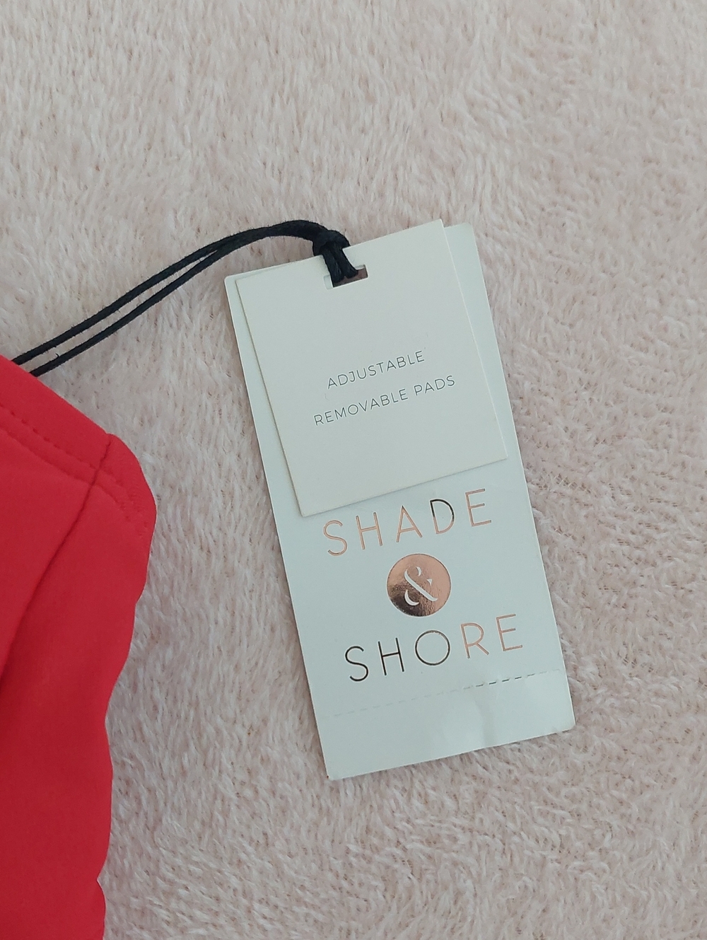 SHADE & SHORE Front Wrap Triangle Red Bikini Top NWT - Picture 2 of 7